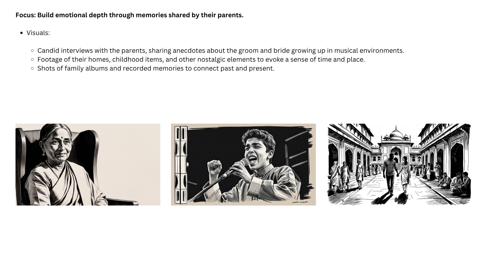 Fourth storyboard for the wedding film